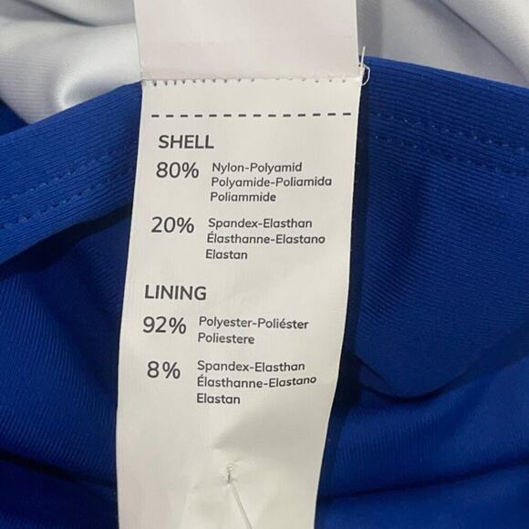 Cupshe Women’s Blue One Piece Swimsuit XL V-Neck Ruched Tummy Control Adjustable - Picture 7 of 9